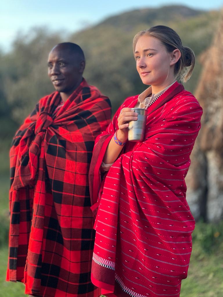 Olivia our brandambassador on a work excursion in Kenya.